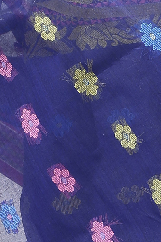 Naby Blue Pure Cotton Raina Tant Saree (996)